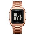 SKMEI 1879 Square Large Screen Men Steel Belt Multi-function EL Luminous Watch, Color: Rose Gold - free shipping - PMC TechLife - Order now!