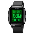 SKMEI 1858 Square Waterproof Digital Dual Display LED Luminous Watch(Black) - free shipping - PMC TechLife - Order now!