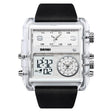 SKMEI 2020 Square Large Dial Triple Movement Men Sports Watch(Transparent White) - free shipping - PMC TechLife - Order now!