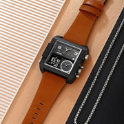 SKMEI 2020 Square Large Dial Triple Movement Men Sports Watch(Amber)