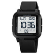 SKMEI 1894 Square Sports Waterproof Student Simple Multifunctional Luminous Watch(Black White Machine) - free shipping - PMC TechLife - Order now!