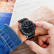 SKMEI 1652 Dual Movement Sports Leather Alloy Male Watch, Color: Rose Gold Shell White Machine