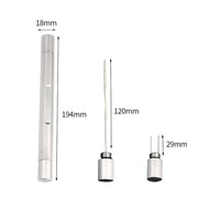 Lightweight With Serrated Cigar Needle Dredger Drilled Smoke Vent(Silver)