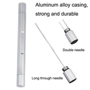 Lightweight With Serrated Cigar Needle Dredger Drilled Smoke Vent(Silver)