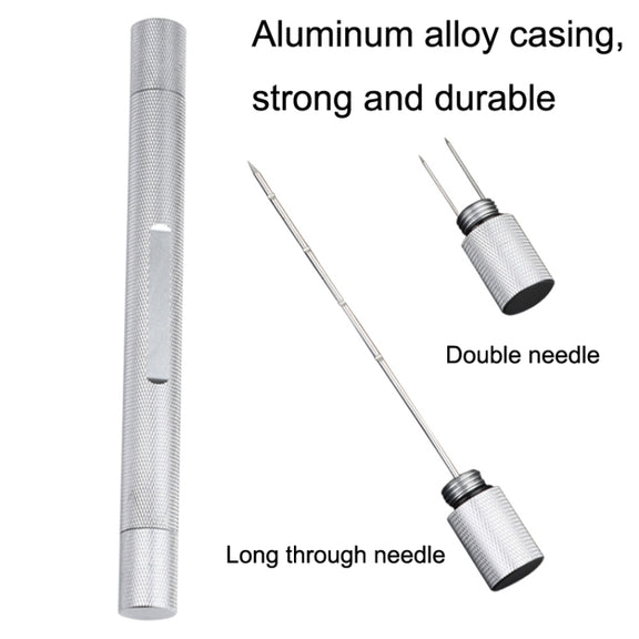 Lightweight With Serrated Cigar Needle Dredger Drilled Smoke Vent(Gold)