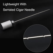 Lightweight With Serrated Cigar Needle Dredger Drilled Smoke Vent(Gold)