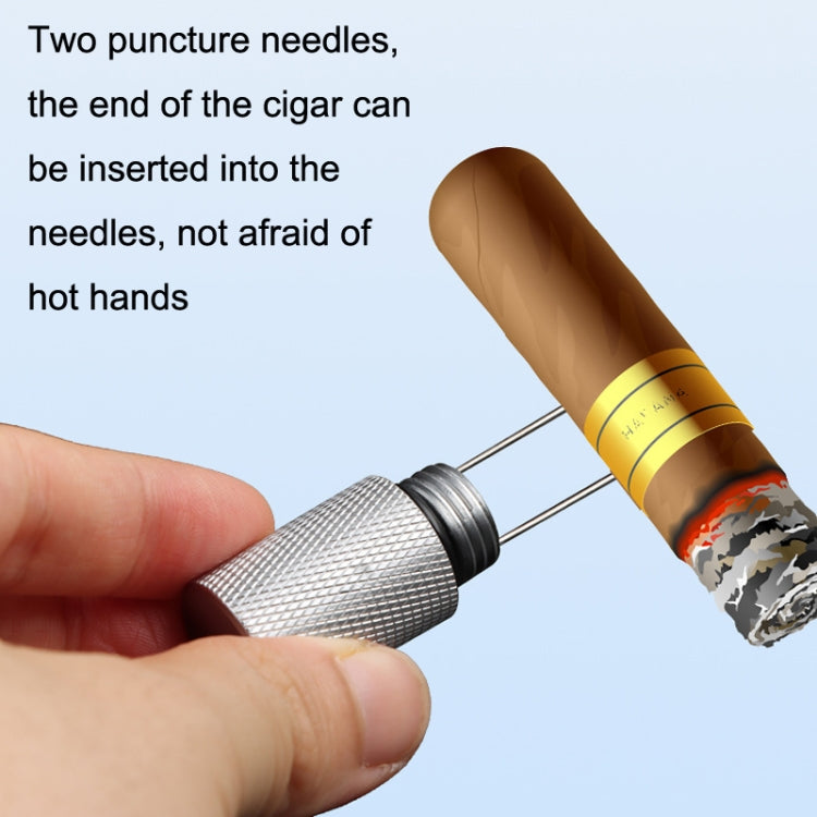 Lightweight With Serrated Cigar Needle Dredger Drilled Smoke Vent(Silver) - Cigarette Box & Ashtrays by PMC TechLife | Online Shopping South Africa | PMC TechLife | Buy Now Pay Later Mobicred
