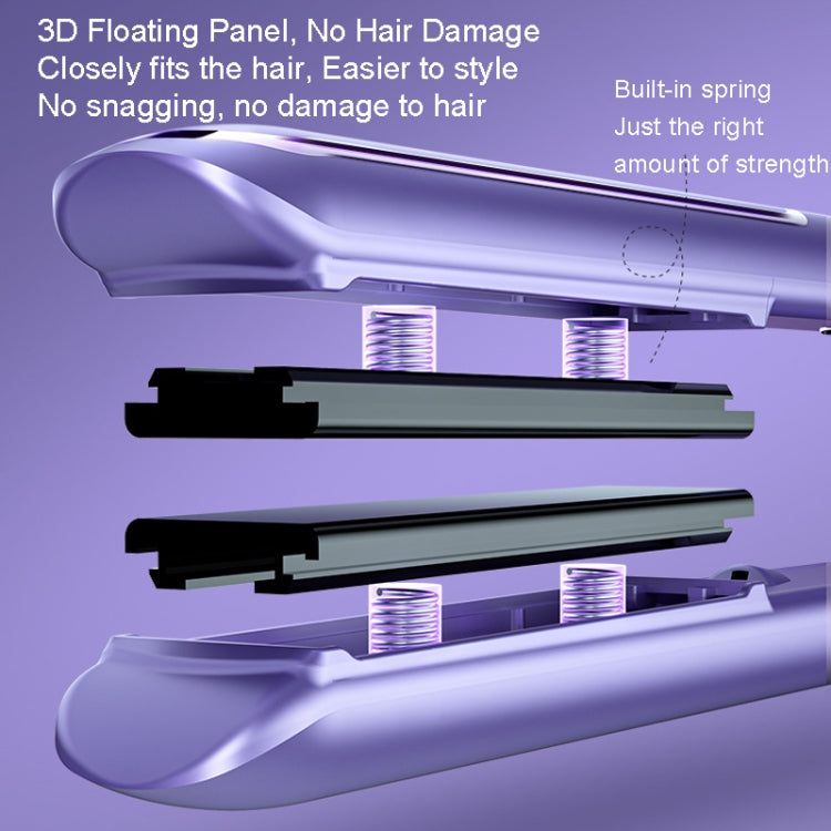 LTBEAR Negative Ion Straightening Curling Hair Wet and Dry Clipper Anti Hot Curling Iron, CN Plug(Purple) - free shipping - PMC TechLife - Order now!