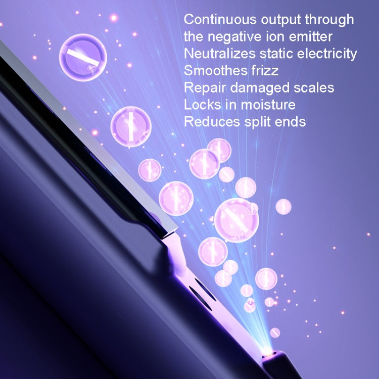 LTBEAR Negative Ion Straightening Curling Hair Wet and Dry Clipper Anti Hot Curling Iron, CN Plug(Purple) - free shipping - PMC TechLife - Order now!