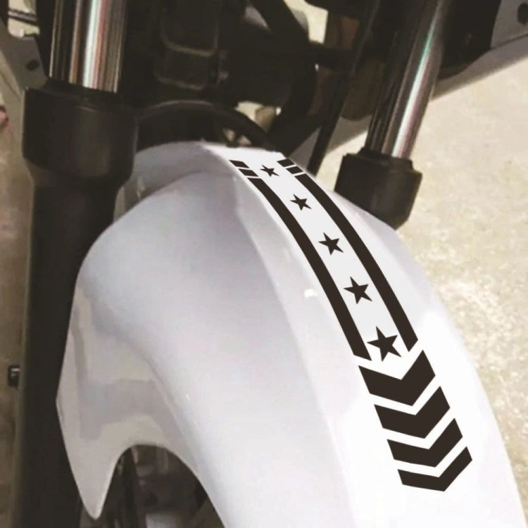 10pcs Motorcycle Car Fender Reflective Sticker Modified Decorative Water-resistant Sticker Arrow Star(Red)
