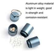 Outdoor First Aid Sealed Water-resistant Pill Jar Aluminum Alloy Portable Emergency Pill Box(Black)