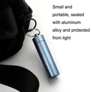Outdoor First Aid Sealed Water-resistant Pill Jar Aluminum Alloy Portable Emergency Pill Box(Blue)