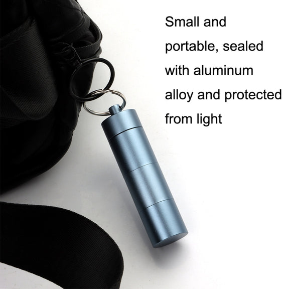 Outdoor First Aid Sealed Water-resistant Pill Jar Aluminum Alloy Portable Emergency Pill Box(Silver)