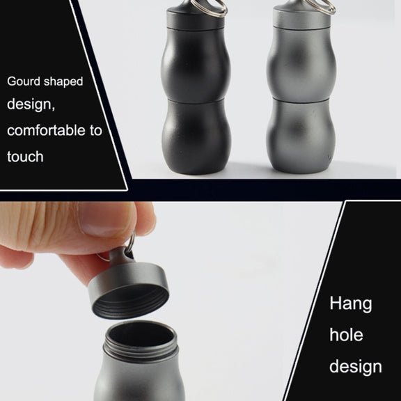 F25 Outdoor First Aid Pill Sealed Bottle Mini Water-resistant Metal Medicine Jar Keychain(Champagne)