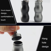F25 Outdoor First Aid Pill Sealed Bottle Mini Water-resistant Metal Medicine Jar Keychain(Black)