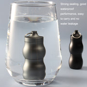 F25 Outdoor First Aid Pill Sealed Bottle Mini Water-resistant Metal Medicine Jar Keychain(Champagne)