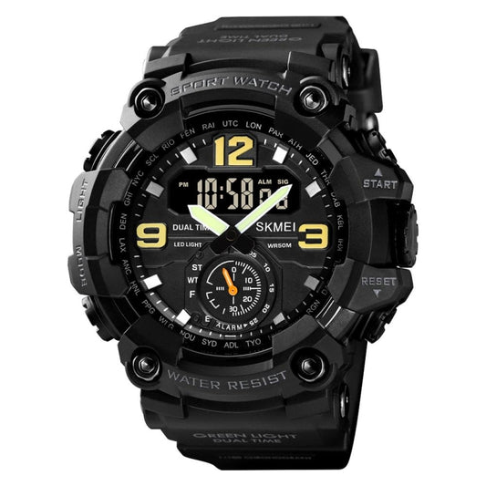 SKMEI 1637 Sports Digital Display Outdoor Shockproof Plastic Large Dial Men Watch, Color: Black - free shipping - PMC Jewellery - Order now!