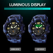 SKMEI 1637 Sports Digital Display Outdoor Shockproof Plastic Large Dial Men Watch, Color: Army Green Camouflage