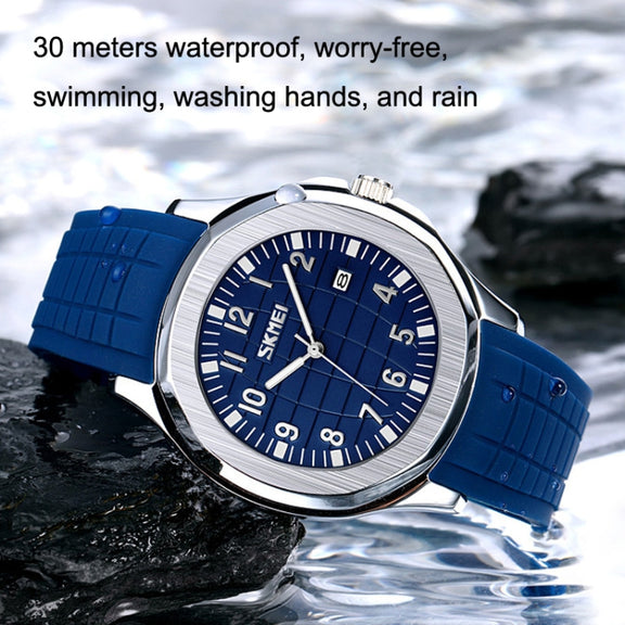 SKMEI 9286 Outdoor Sports Multifunctional Men Water-resistant Quartz Watch(White)