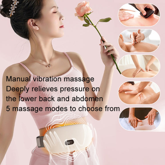 2000mAh Intelligent Massage Warming Belt Digital Electric Abdominal and Waist Massager(Yellow)