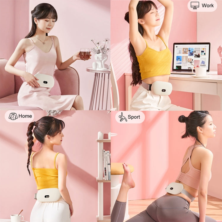 2000mAh Intelligent Massage Warming Belt Digital Electric Abdominal and Waist Massager(Yellow)