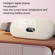 2000mAh Intelligent Massage Warming Belt Digital Electric Abdominal and Waist Massager(Pink)