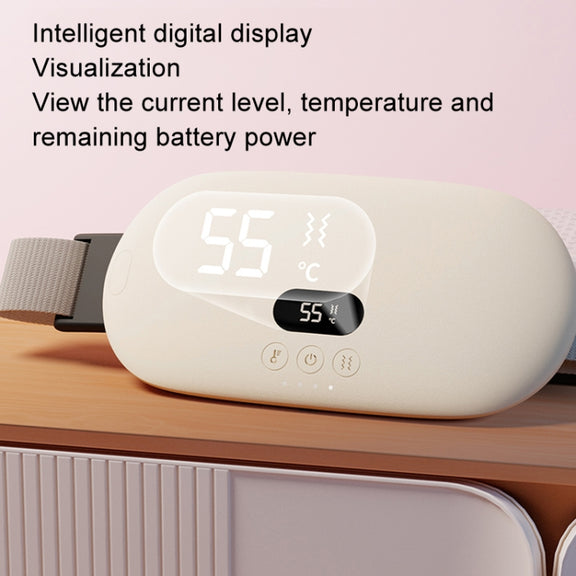2000mAh Intelligent Massage Warming Belt Digital Electric Abdominal and Waist Massager(Yellow)