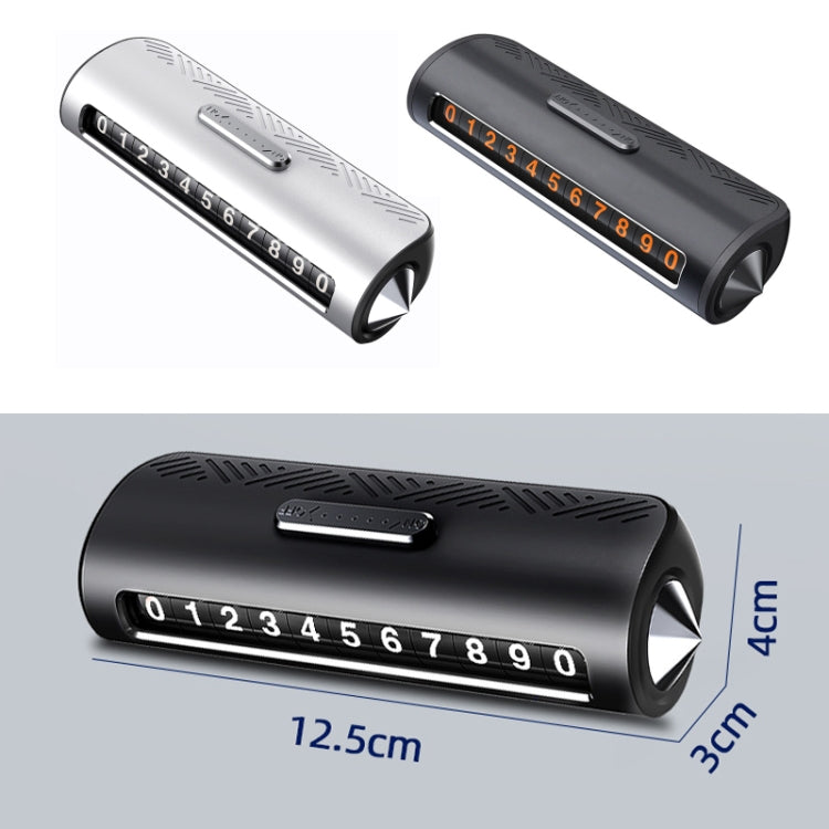 Vehicle Safety Hammer Temporary Parking Phone Number Plate(Black) - Emergency Hammer by PMC TechLife | Online Shopping South Africa | PMC TechLife | Buy Now Pay Later Mobicred