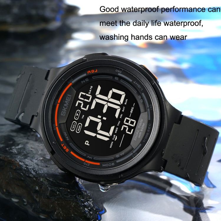 SKMEI 1841 Outdoor Sports Students Water-resistant Luminous Countdown Watch(Black)