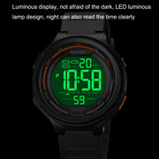 SKMEI 1841 Outdoor Sports Students Water-resistant Luminous Countdown Watch(Black)