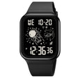 SKMEI 1863 Multifunctional Astronaut Student Digital Sports Square Watch(Black Black Machine) - free shipping - PMC TechLife - Order now!