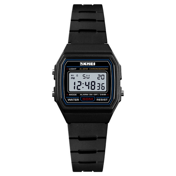 SKMEI 1460 Children Luminous Multifunctional Water-resistant Thin Sports Watch(Black)