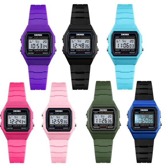 SKMEI 1460 Children Luminous Multifunctional Water-resistant Thin Sports Watch(Army Green)