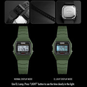 SKMEI 1460 Children Luminous Multifunctional Water-resistant Thin Sports Watch(Army Green)