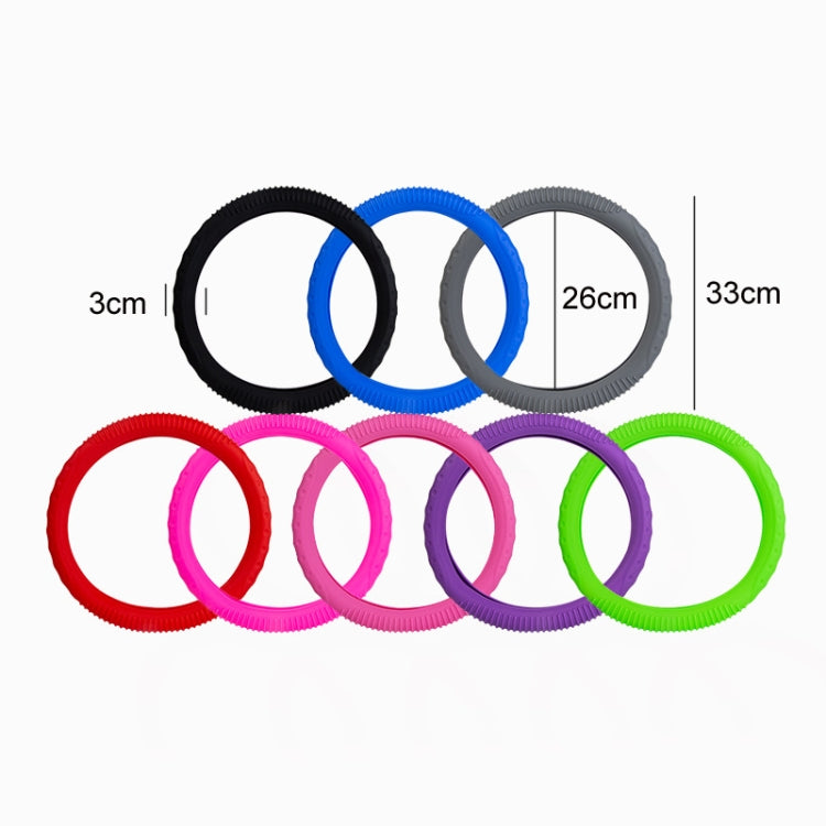 Silicone Non-slip Wear-resistant Concave Point Car Steering Wheel Cover, Size: 34-38cm(Black) - free shipping - PMC TechLife - Order now!