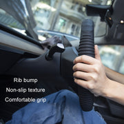 Silicone Non-slip Wear-resistant Concave Point Car Steering Wheel Cover, Size: 34-38cm(Red)