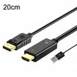 H146 25cm 4K 60Hz HDMI To DP Adapter With Power Supply HD Converter - Converter by PMC TechLife | Online Shopping South Africa | PMC TechLife | Buy Now Pay Later Mobicred