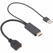 H146 25cm 4K 60Hz HDMI To DP Adapter With Power Supply HD Converter