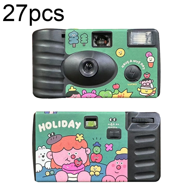 27pcs Holidays Retro Film Camera Waterproof Cartoon Decorative Stickers without Camera - Children Cameras by PMC TechLife | Online Shopping South Africa | PMC TechLife | Buy Now Pay Later Mobicred