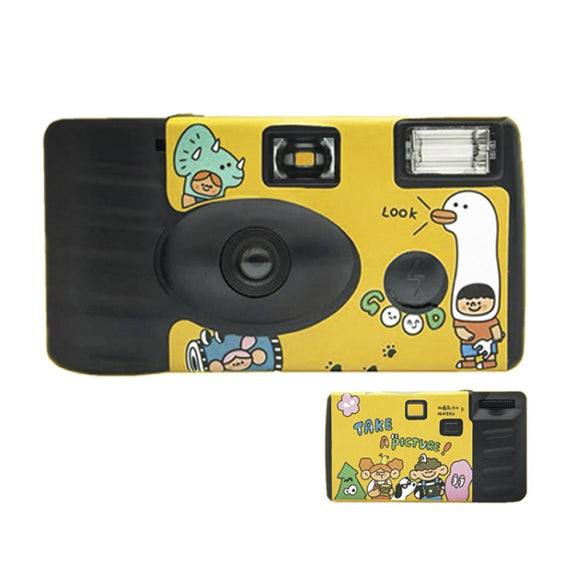 27pcs Holidays Retro Film Camera Water-resistant Cartoon Decorative Stickers without Camera