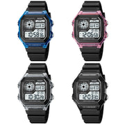 SKMEI 1998 Transparent Shell Ice Sensor Outdoor Sports Water-resistant Multi-function Watch(Black)