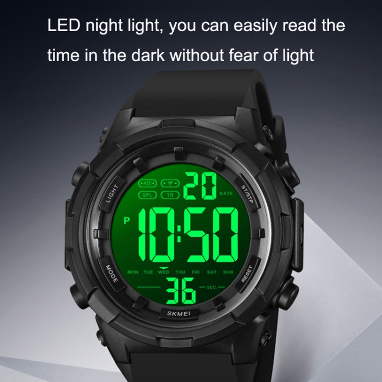 SKMEI 1845 Outdoor Waterproof Large Dial Multifunctional Sports Men Watch(Yellow) - free shipping - PMC TechLife - Order now!