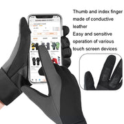 Touch Screen Anti-slip Water-resistant Outdoor Sports Warm Cycling Gloves, Size: XL(Black)