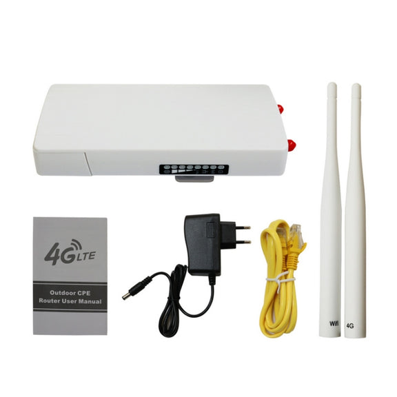 European Version 4G LTE Router CPE Outdoor Water-resistant Mobile Router Triple Network, EU Plug