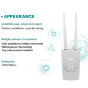 European Version 4G LTE Router CPE Outdoor Water-resistant Mobile Router Triple Network, EU Plug