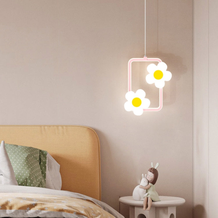 Children Room Bedside Warm Sunflower Chandelier, Color: Square Pink Warm Light - Celling Lights & Chandeliers by PMc TechLife | Online Shopping South Africa | PMc TechLife | Buy Now Pay Later Mobicred