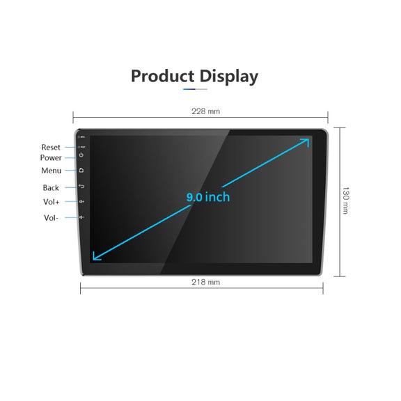 A3012 9 Inch Android Navigation CarPlay 1+32G Dual-Spindle Universal Central Control Screen Car Navigator Reversing Video Player(Standard)