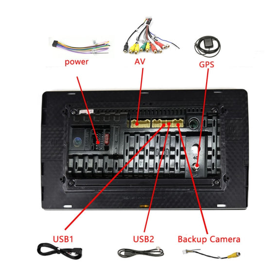 A3012 9 Inch Android Navigation CarPlay 1+32G Dual-Spindle Universal Central Control Screen Car Navigator Reversing Video Player(Standard)