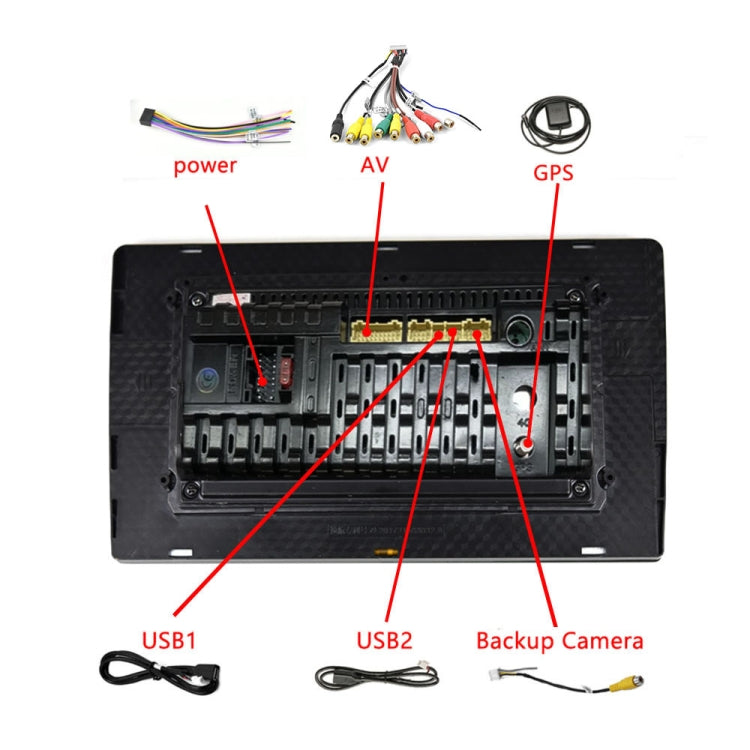 A3012 9 Inch Android Navigation CarPlay 1+32G Dual-Spindle Universal Central Control Screen Car Navigator Reversing Video Player(Standard)