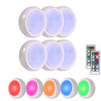 Ambience Pat Light Bedside Eye Protection Night Light, Color: RGBW Color Light Battery(6pcs With 2 Remote Control) - Novelty Lighting by PMC TechLife | Online Shopping South Africa | PMC TechLife | Buy Now Pay Later Mobicred